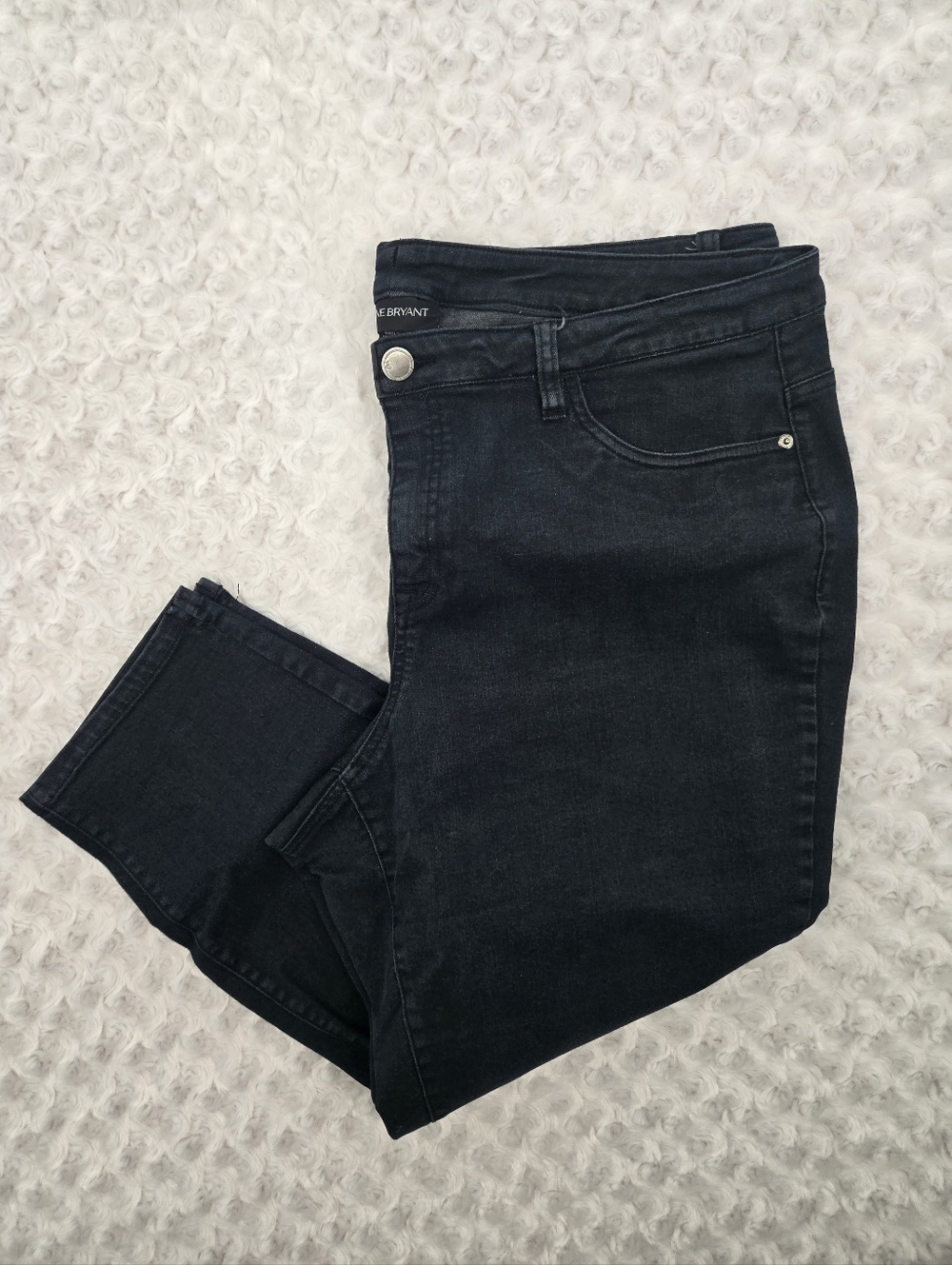 Lane Bryant Black Denim Skinny Jeans Size 22 (7066)